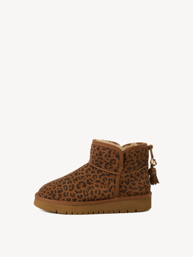 Lederstiefelette - braun Warmfutter, LEOPARD, hi-res