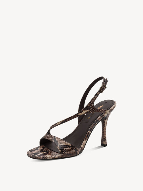 Sandale &agrave; talon, BROWN SNAKE, hi-res