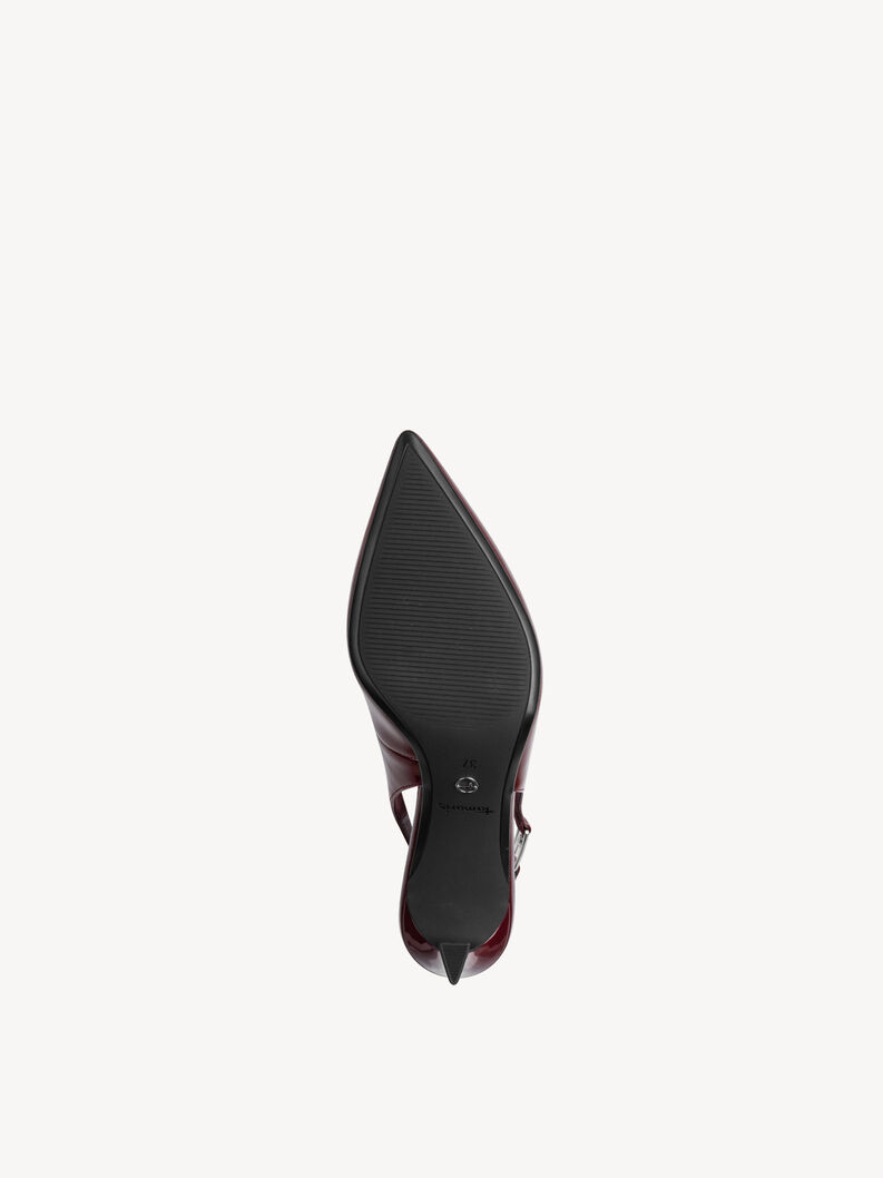 Klapki sling - czerwony, MERLOT, hi-res