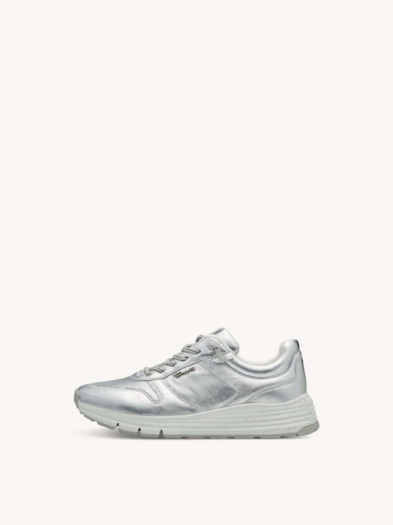 Leather Sneaker - silver, SILVER, hi-res