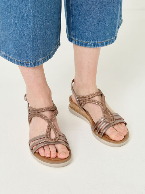 Heeled sandal, BRONCE, hi-res