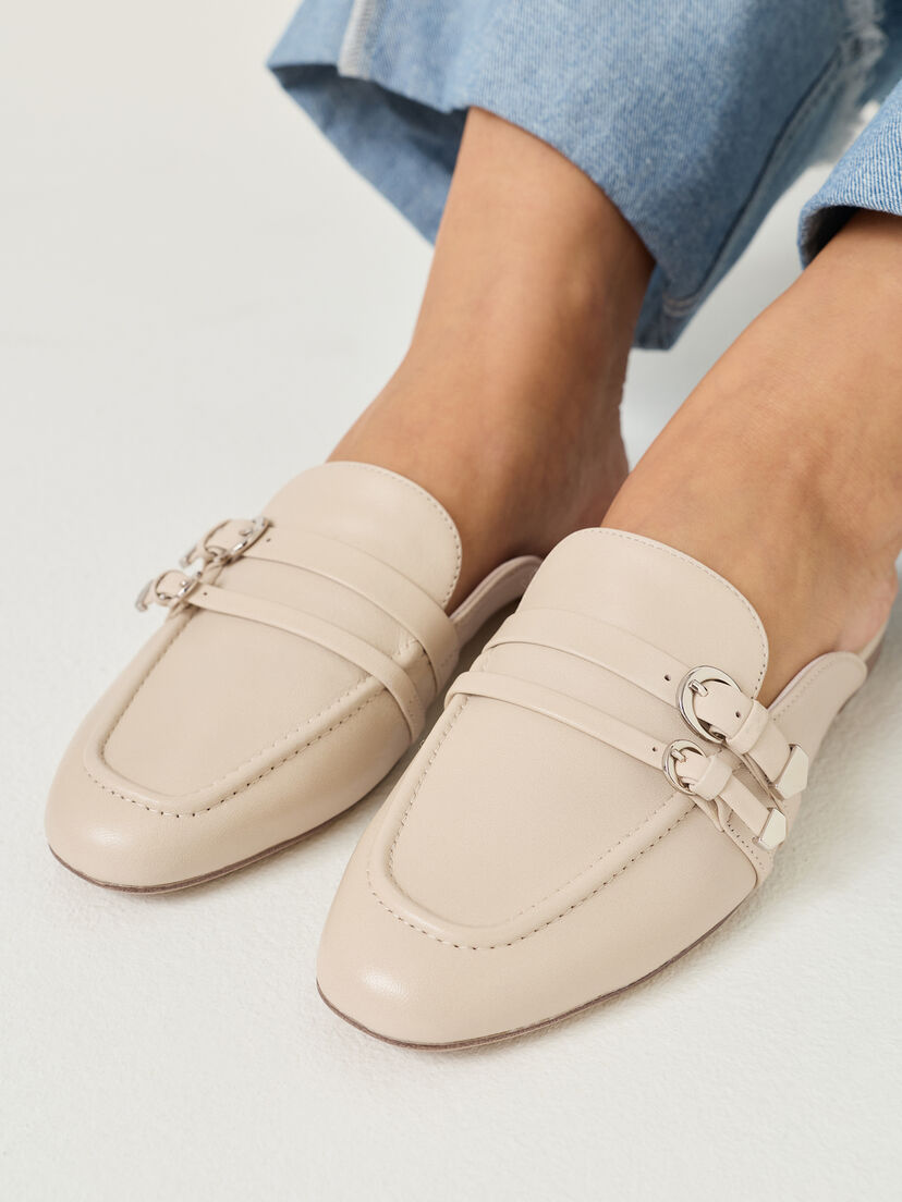 Slipper, IVORY LEATHER, hi-res