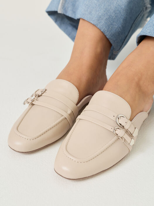 Slipper, IVORY LEATHER, hi-res