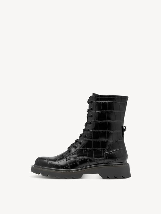 Enkellaarsje, BLACK CROCO, hi-res
