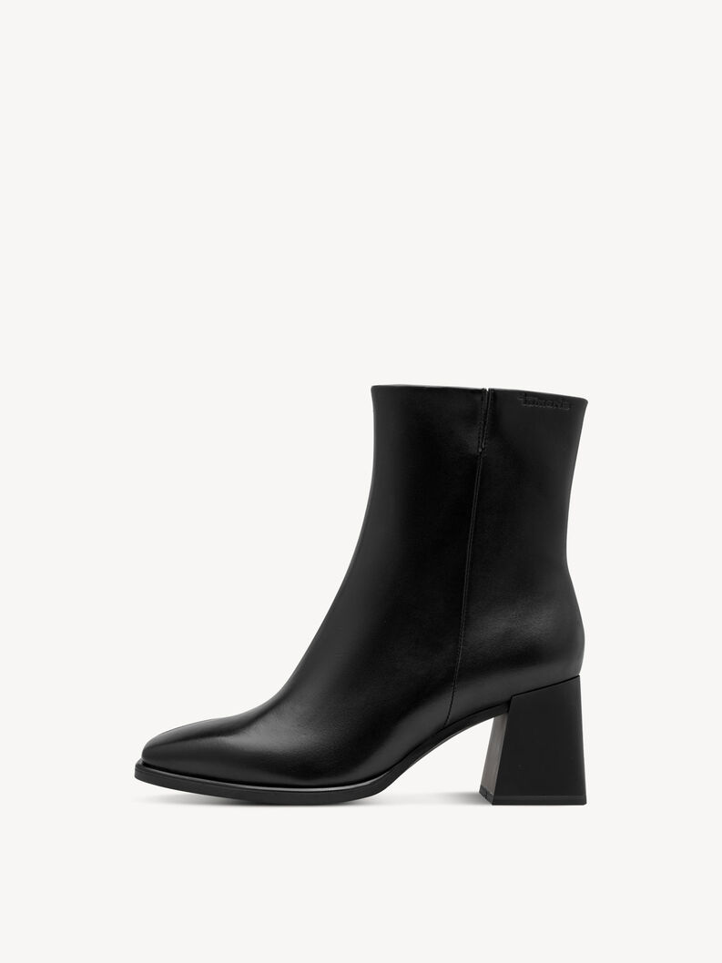 Leather Bootie - black, BLACK LEATHER, hi-res