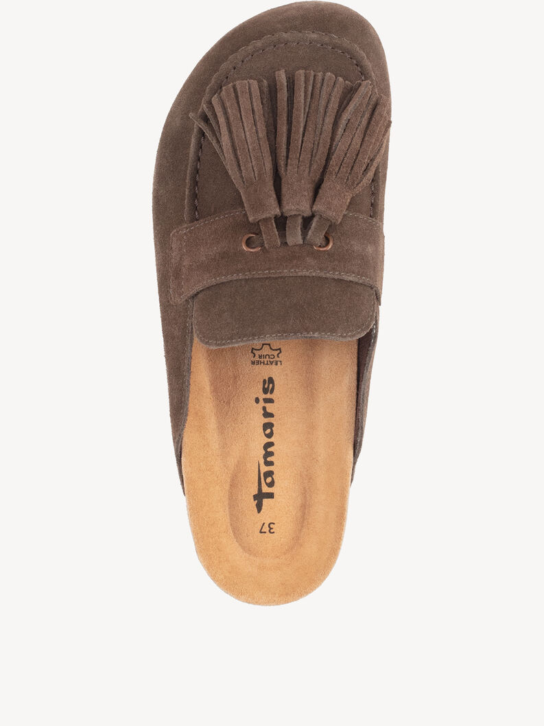 Mule en cuir - marron, 304, hi-res