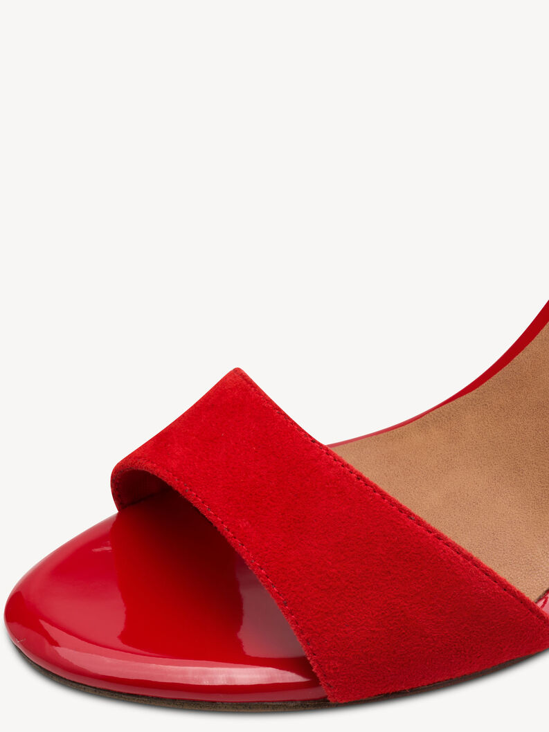 Sandalette - rød, RED SUEDE, hi-res