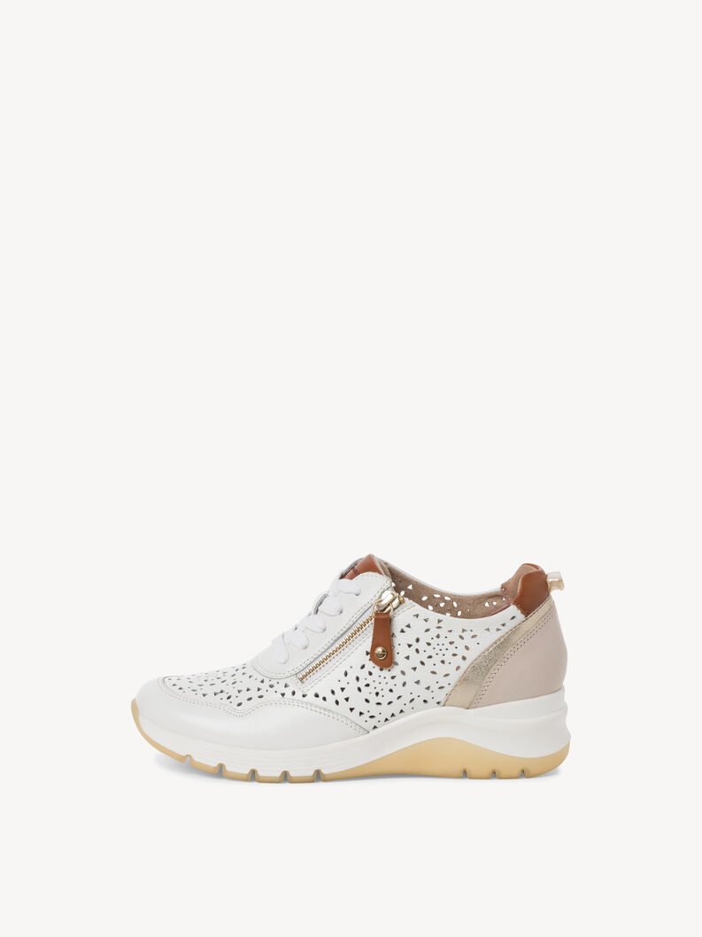 Sneaker - white, WHITE/COGNAC, hi-res