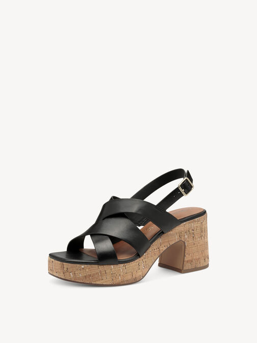 Sandale &agrave; talon, BLACK, hi-res
