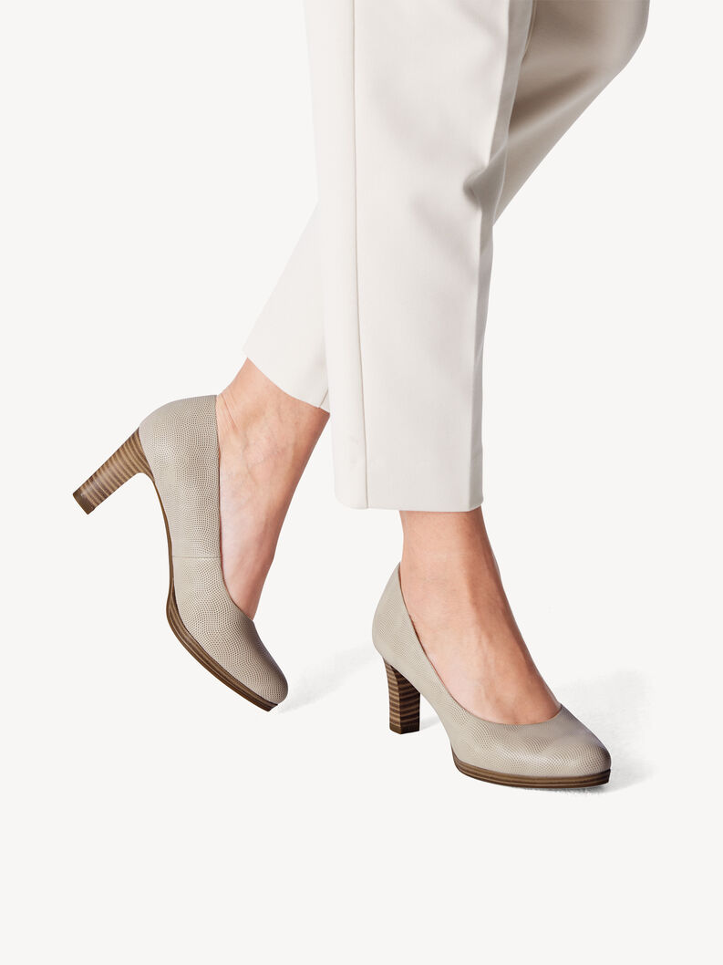 Leather Pumps - brown, IVORY STRUCT., hi-res