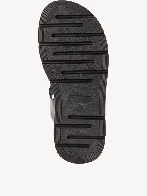 Sandale &agrave; talon, BLACK LEATHER, hi-res