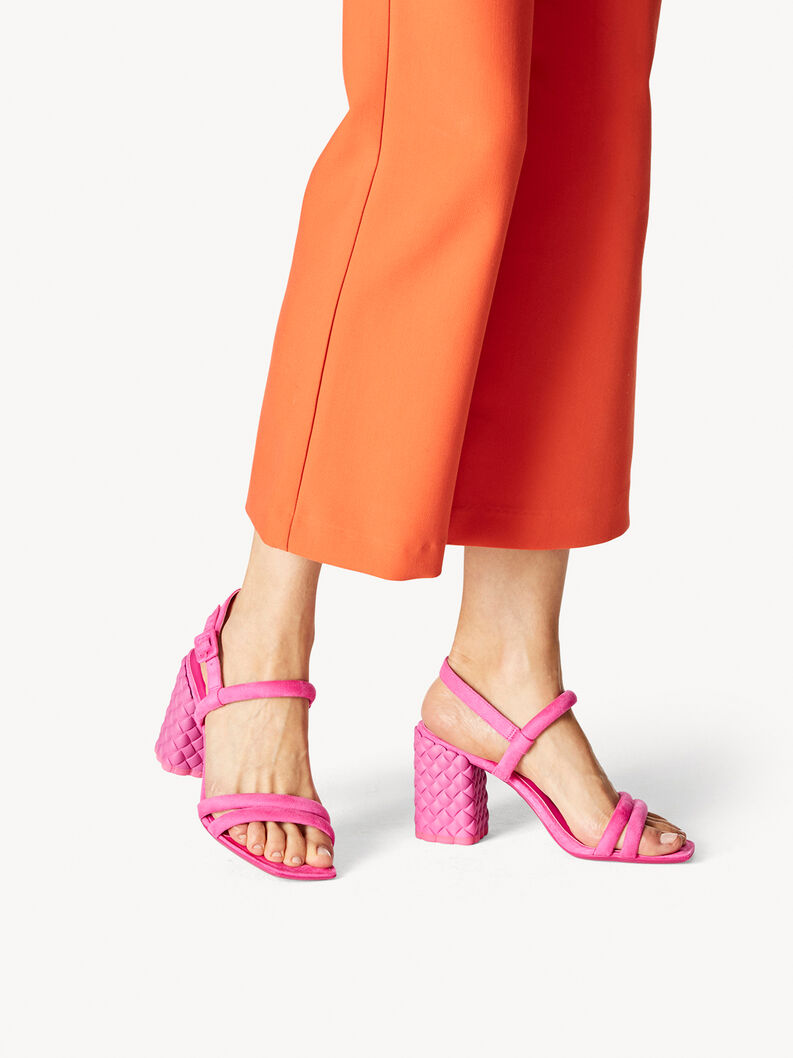 Heeled sandal - pink, PINK, hi-res