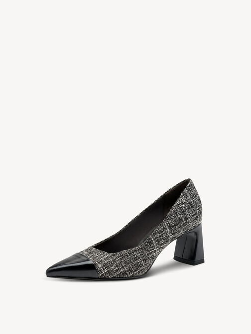 Escarpin, BLACK/WHITE, hi-res