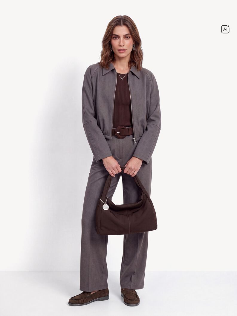 Slipper en cuir - marron, 304, hi-res