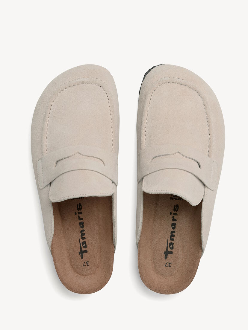 Leren Slipper - grijs, ANTELOPE, hi-res