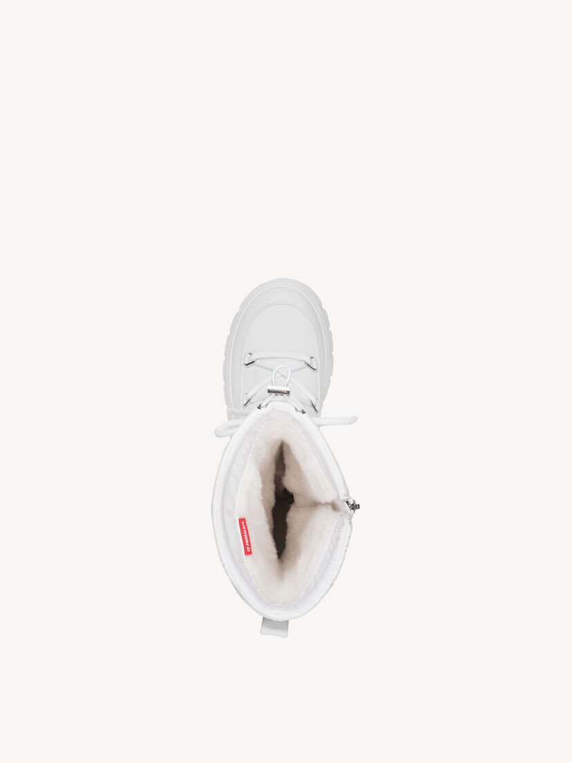 Enkellaarsje - wit warme voering, WHITE, hi-res