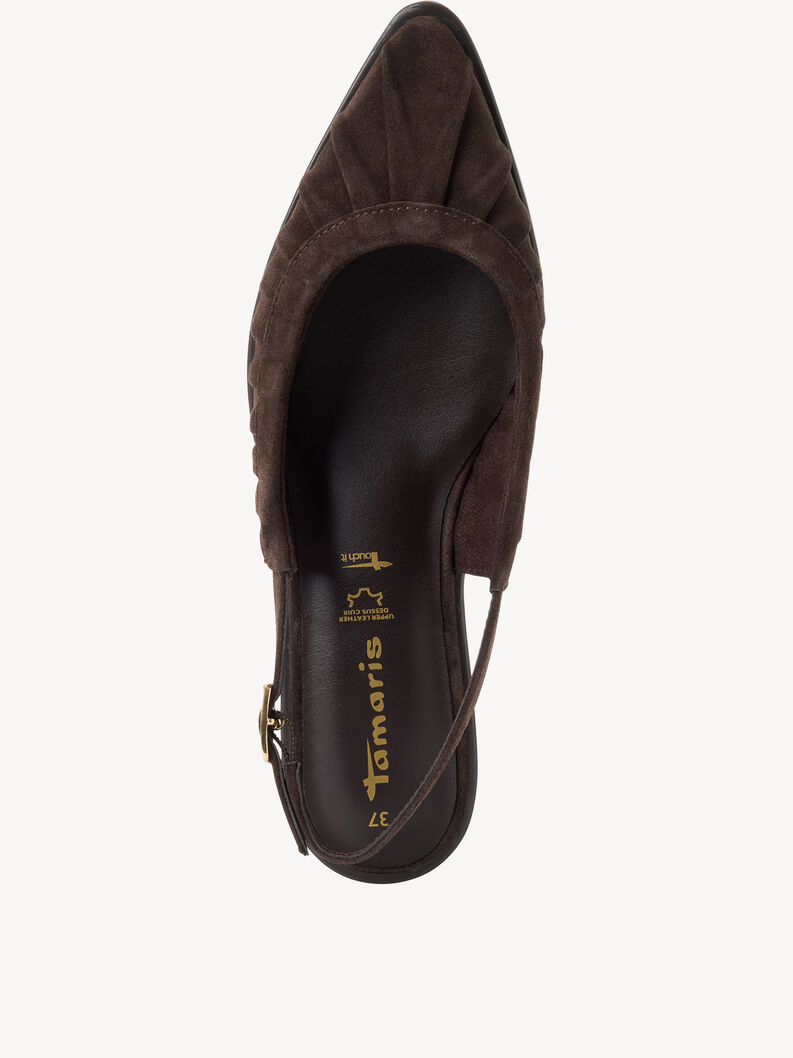 Leren Slingpumps - bruin, 304, hi-res