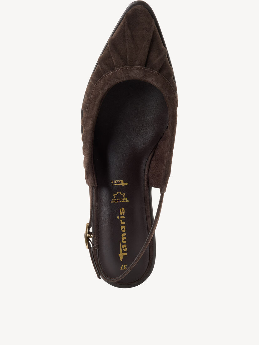 Leren Slingpumps - bruin, 304, hi-res