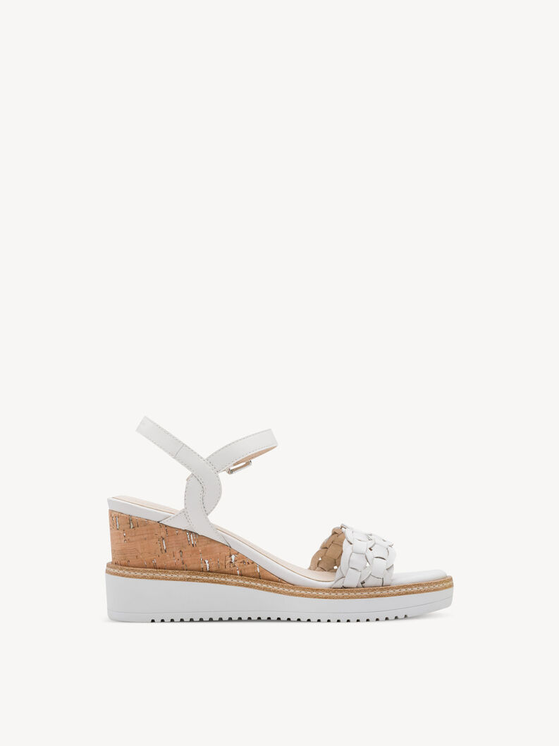 Leren Sandaaltje - wit, WHITE, hi-res