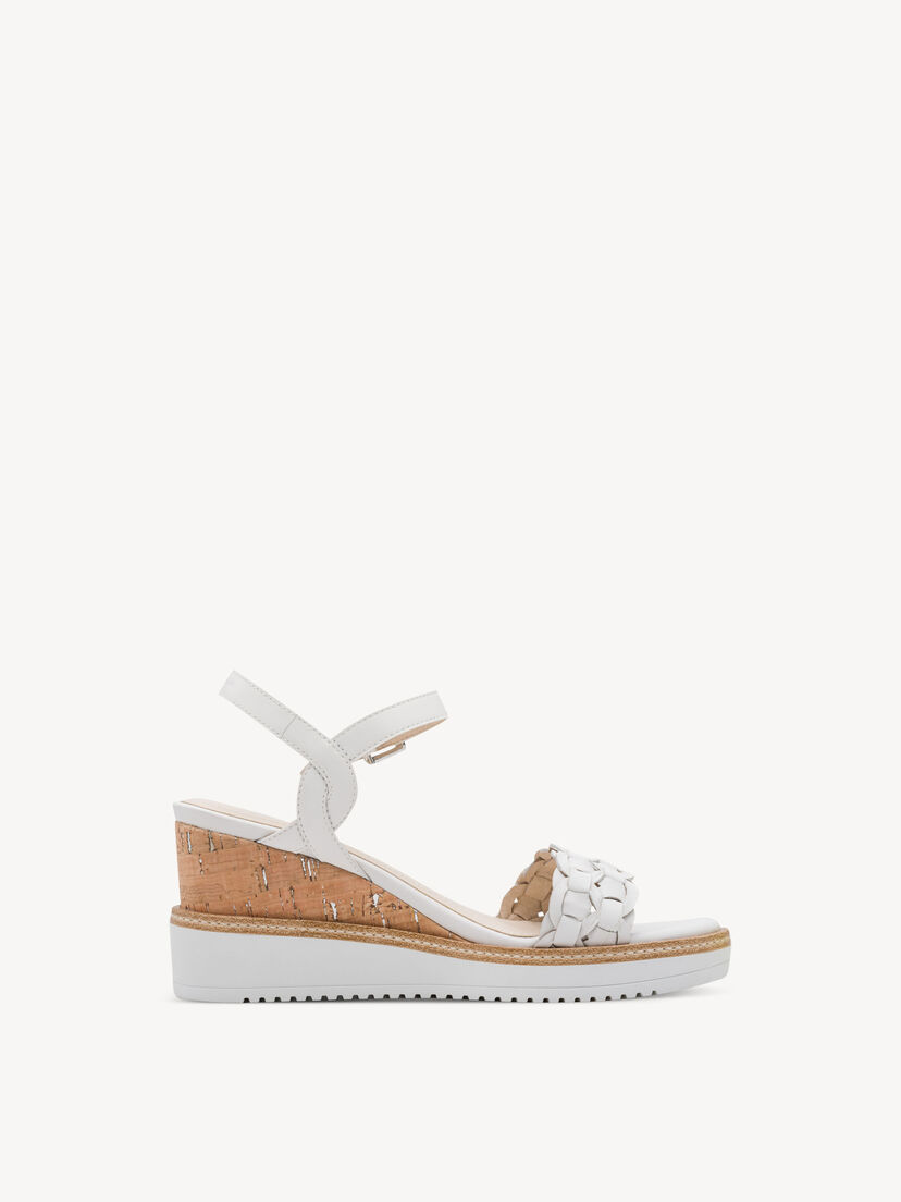 Leren Sandaaltje - wit, WHITE, hi-res