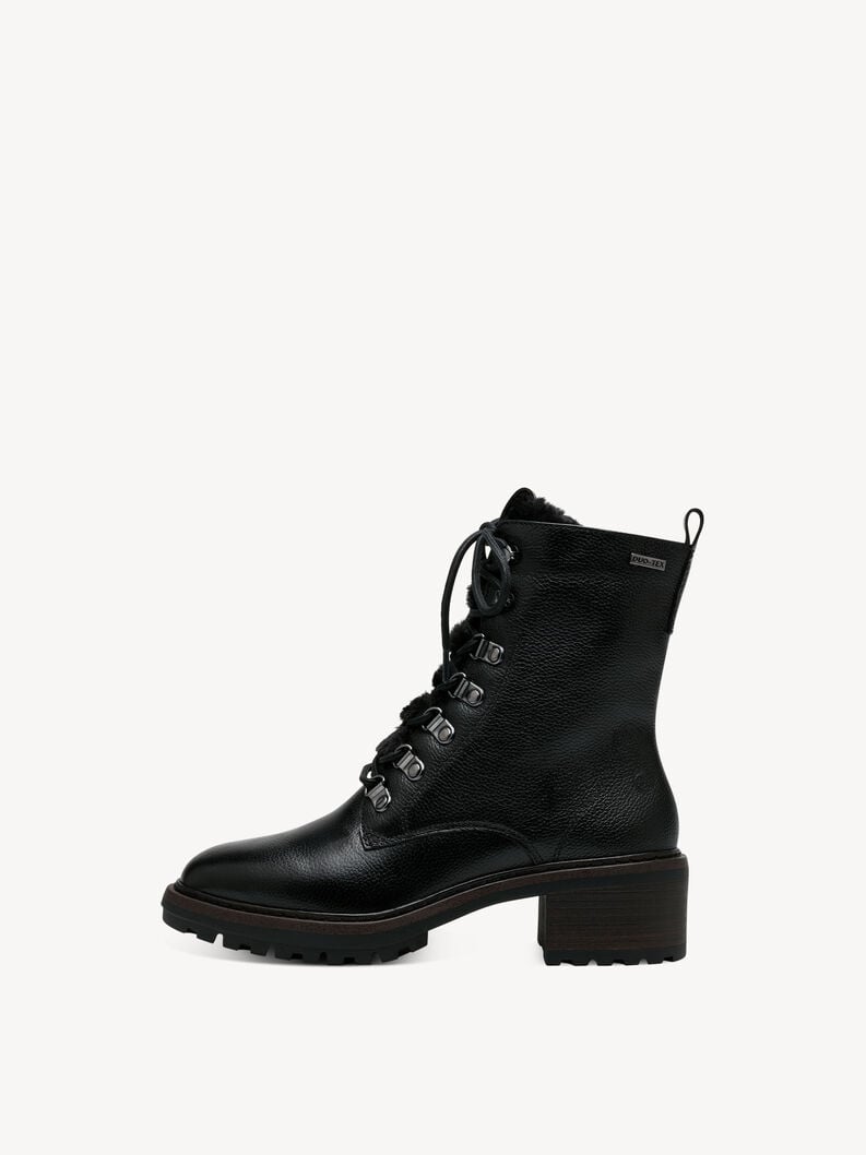 Kožené Kotníčková obuv - černá teplá podšívka, BLACK, hi-res