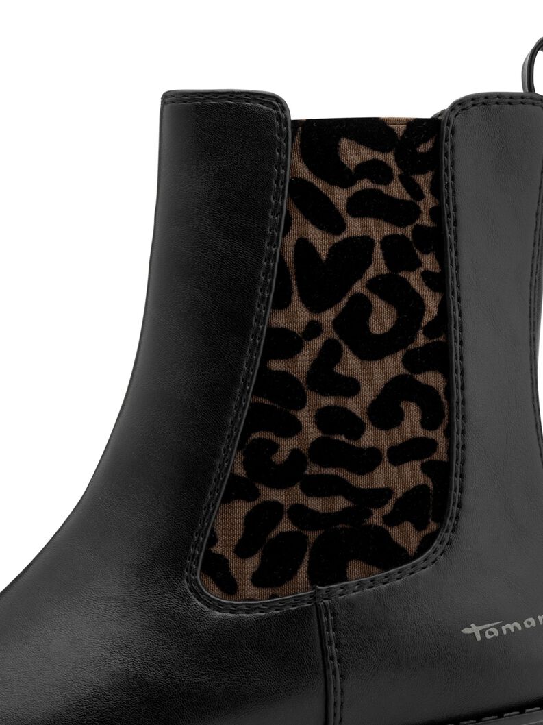 Bottine Chelsea - noir, BLACK/LEOPARD, hi-res