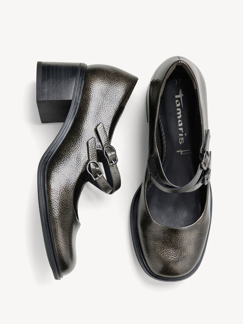 Pumps - metallic, PEWTER, hi-res