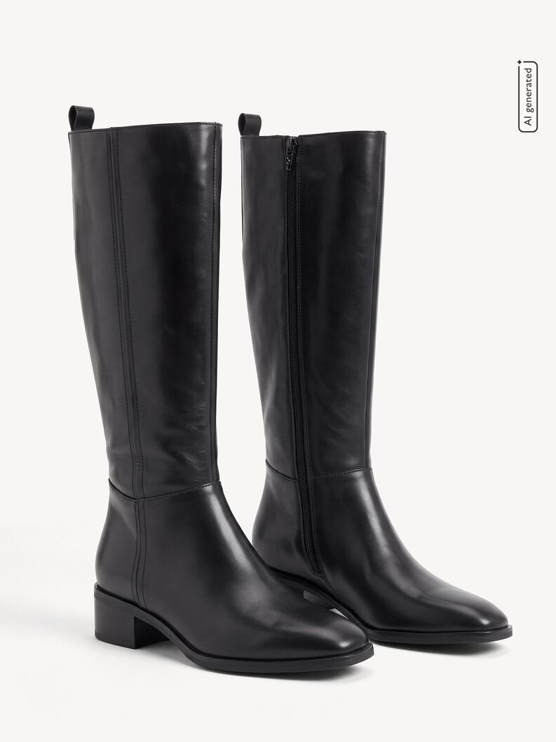 Lederstiefel - schwarz, BLACK LEATHER, hi-res