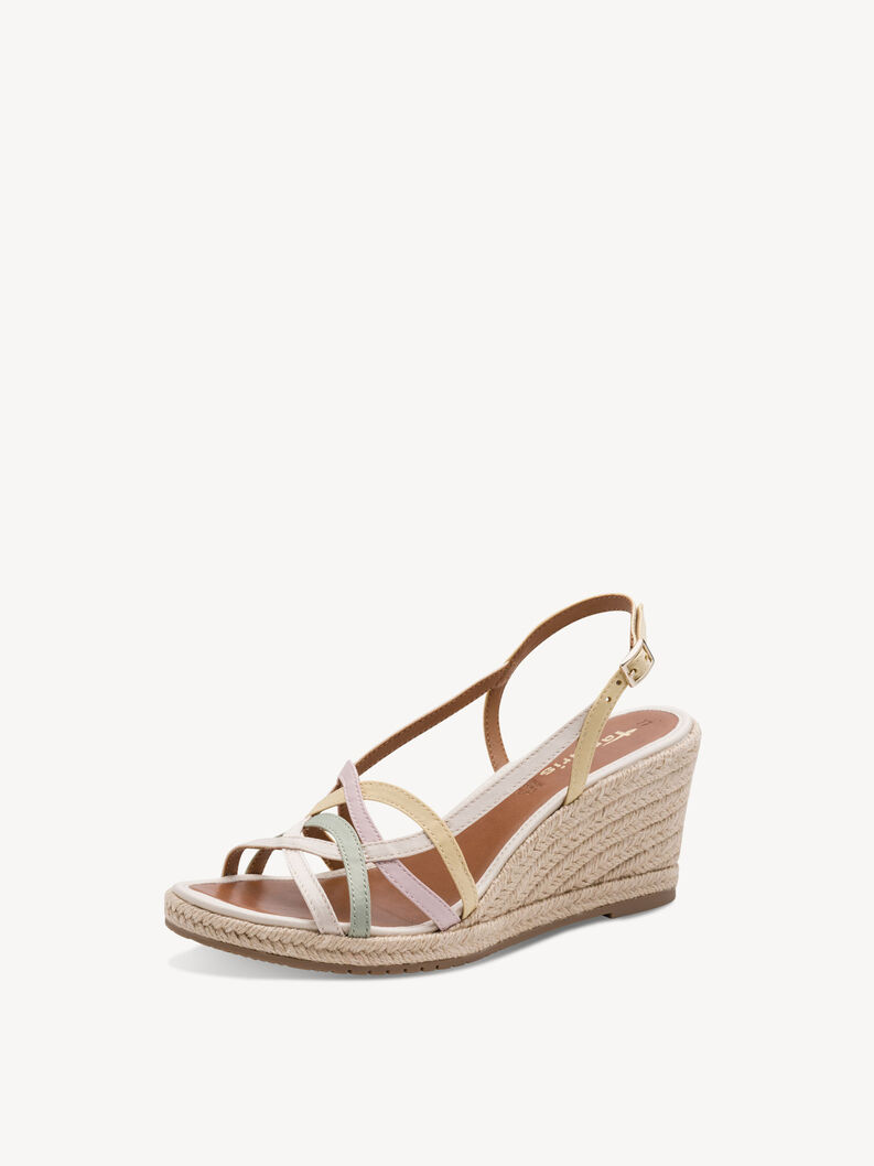 Heeled sandal - white, OFFWHITE COMB, hi-res