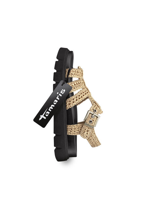 Sandale &agrave; talon, beige, hi-res