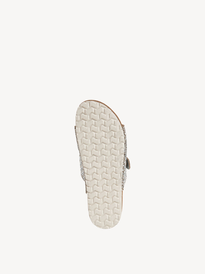 Leren Slipper - zilver, SILVER GLAM, hi-res