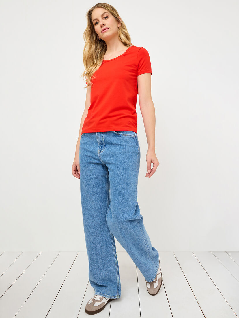 T-shirt - rood, Fiery Red, hi-res