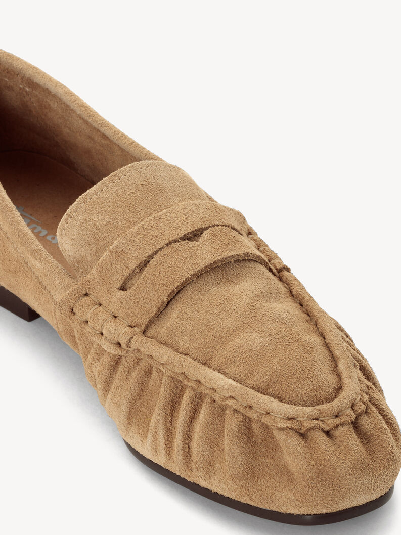 Ledermoccassin - beige, TAUPE, hi-res