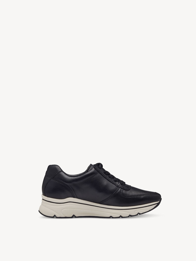 Leather Sneaker - black, BLACK LEATHER, hi-res