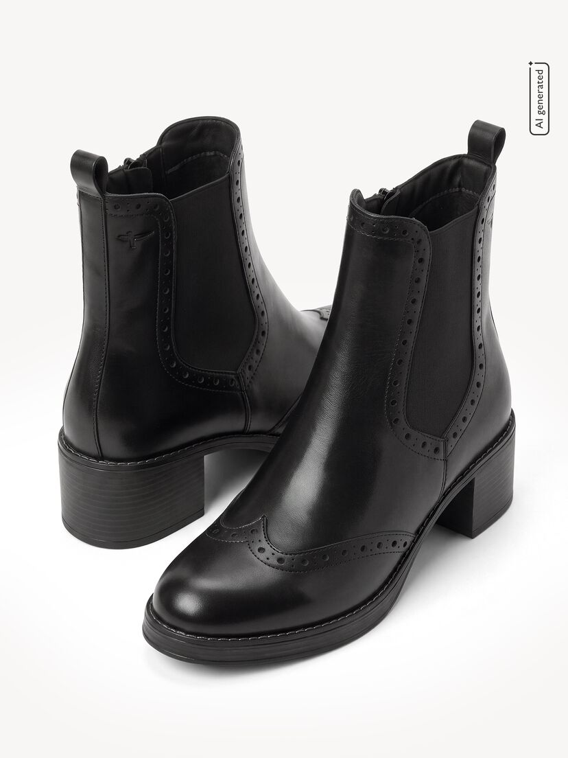 Chelseaboot, BLACK LEATHER, hi-res