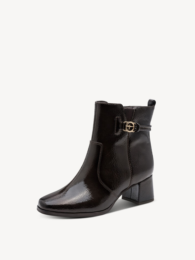 Bootie - brown, MOCCA PATENT, hi-res