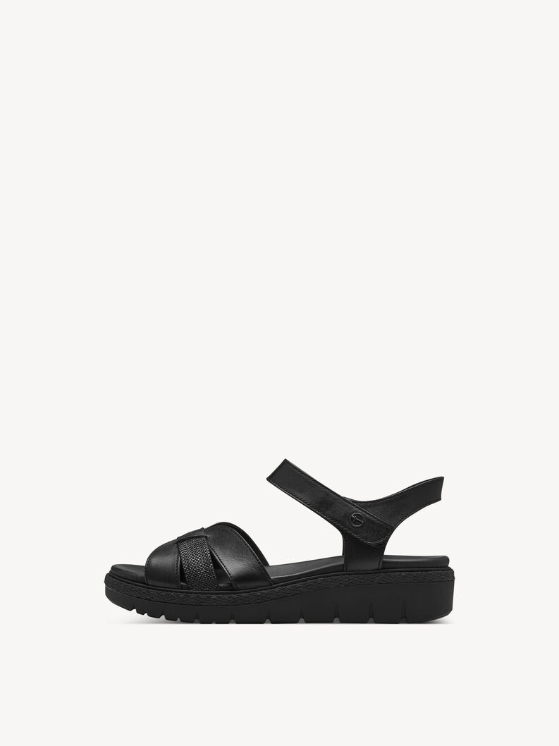 Sandalette - schwarz, BLACK, hi-res