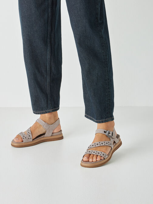 Heeled sandal, TAUPE, hi-res