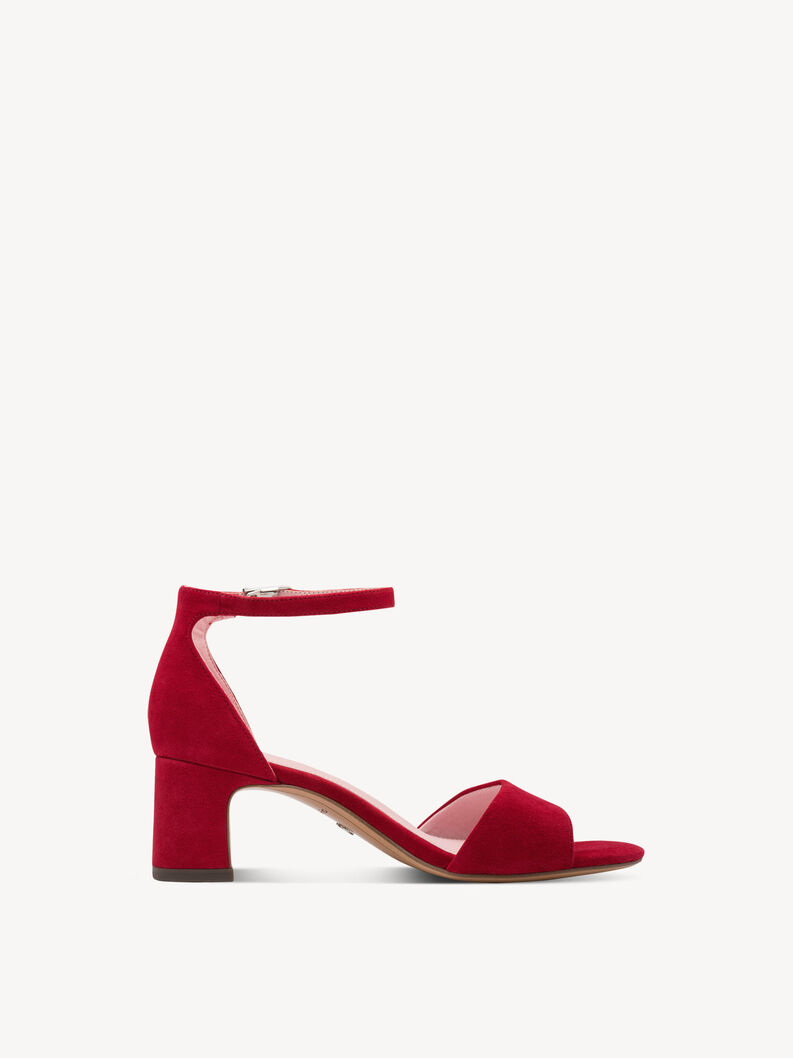 Ledersandalette - rot, RED, hi-res