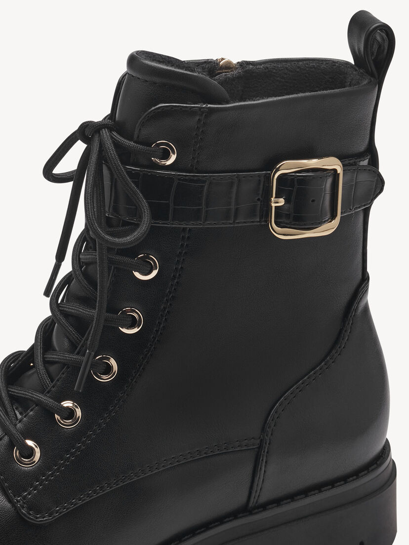 Enkellaarsje - zwart, BLACK, hi-res