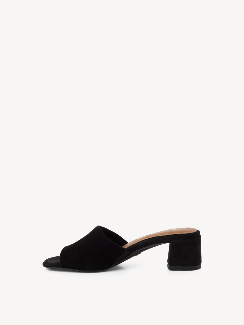 Lederpantolette - schwarz, BLACK SUEDE, hi-res