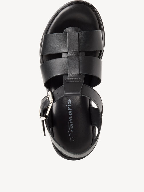 Sandalette, BLACK LEATHER, hi-res