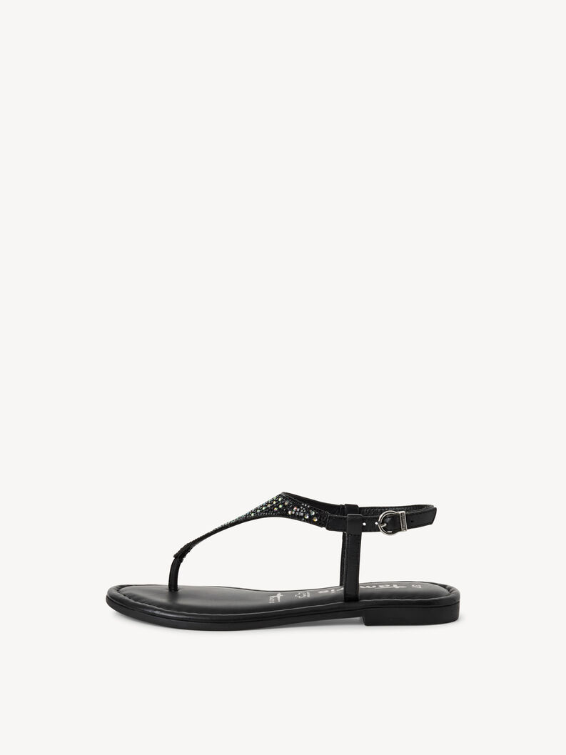 Ledersandale - schwarz, BLACK GLAM, hi-res