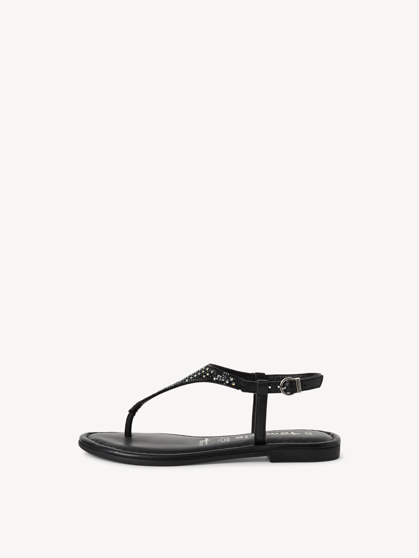 Leren Sandaal - zwart, BLACK GLAM, hi-res