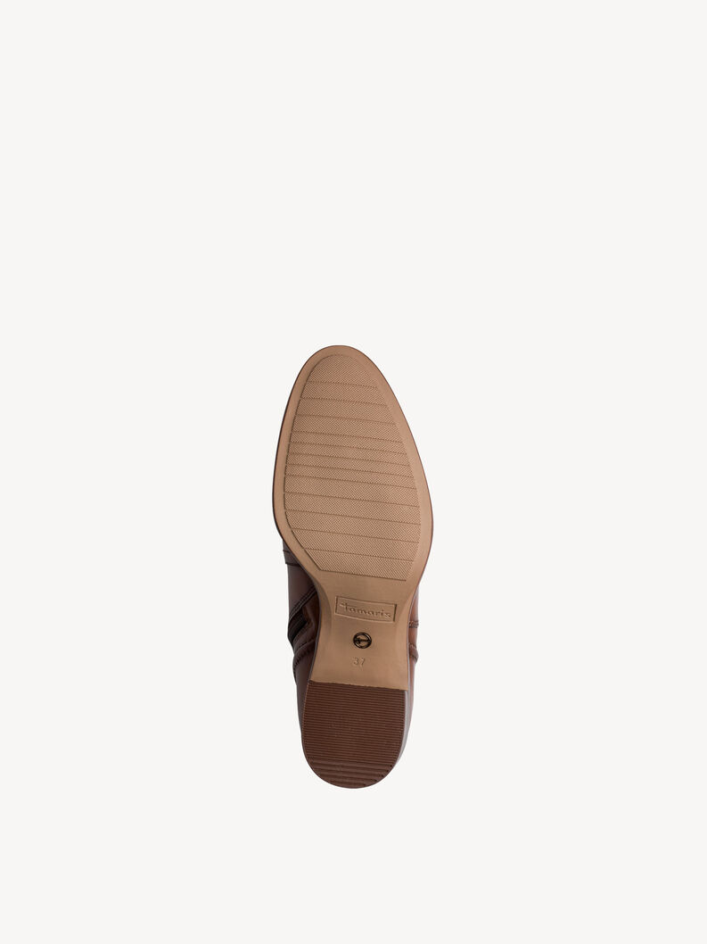 Lederstiefelette - braun, COGNAC LEATHER, hi-res