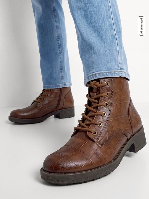 Bootie, COGNAC CROCO, hi-res