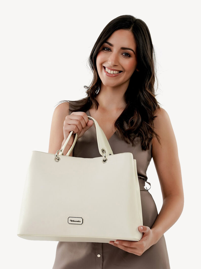Τσάντα για ψώνια - γκρι, ecru, hi-res