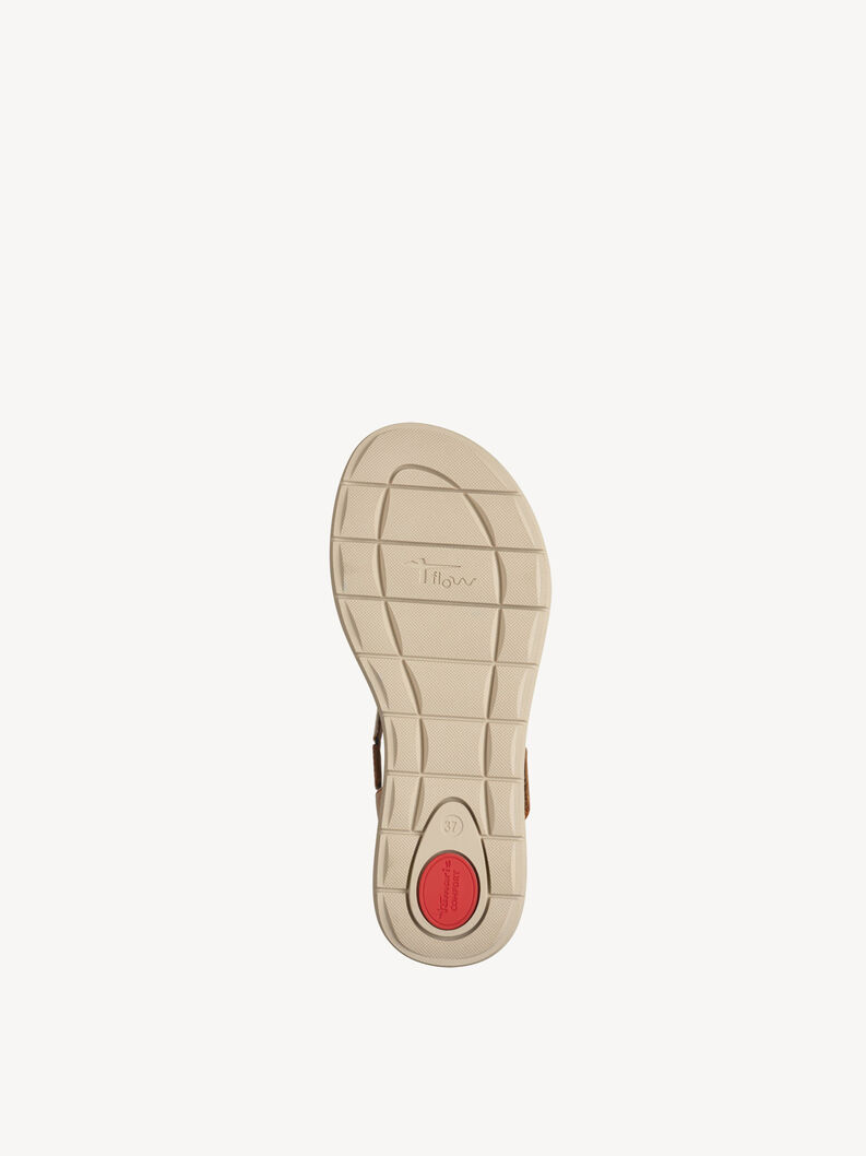 Ledersandalette - braun, COGNAC COMB, hi-res