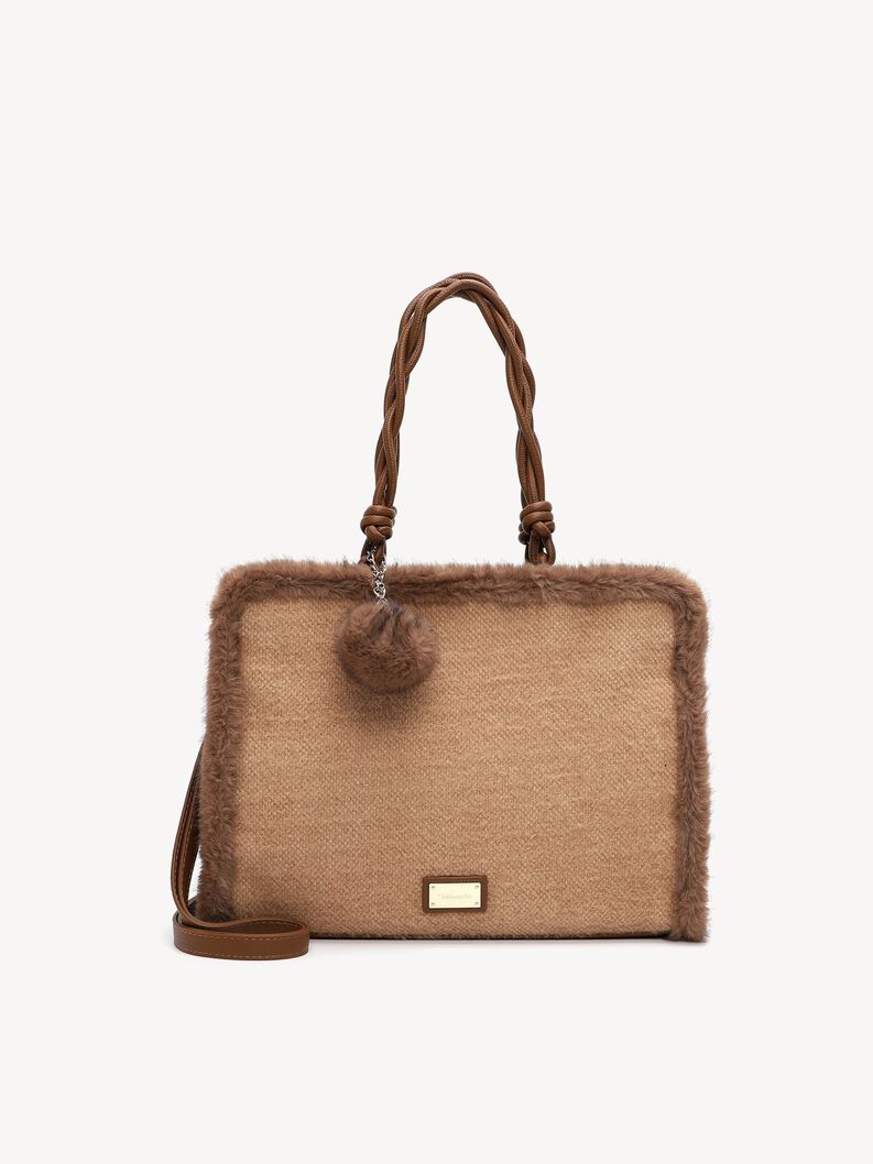 Shopping bag, taupe, hi-res