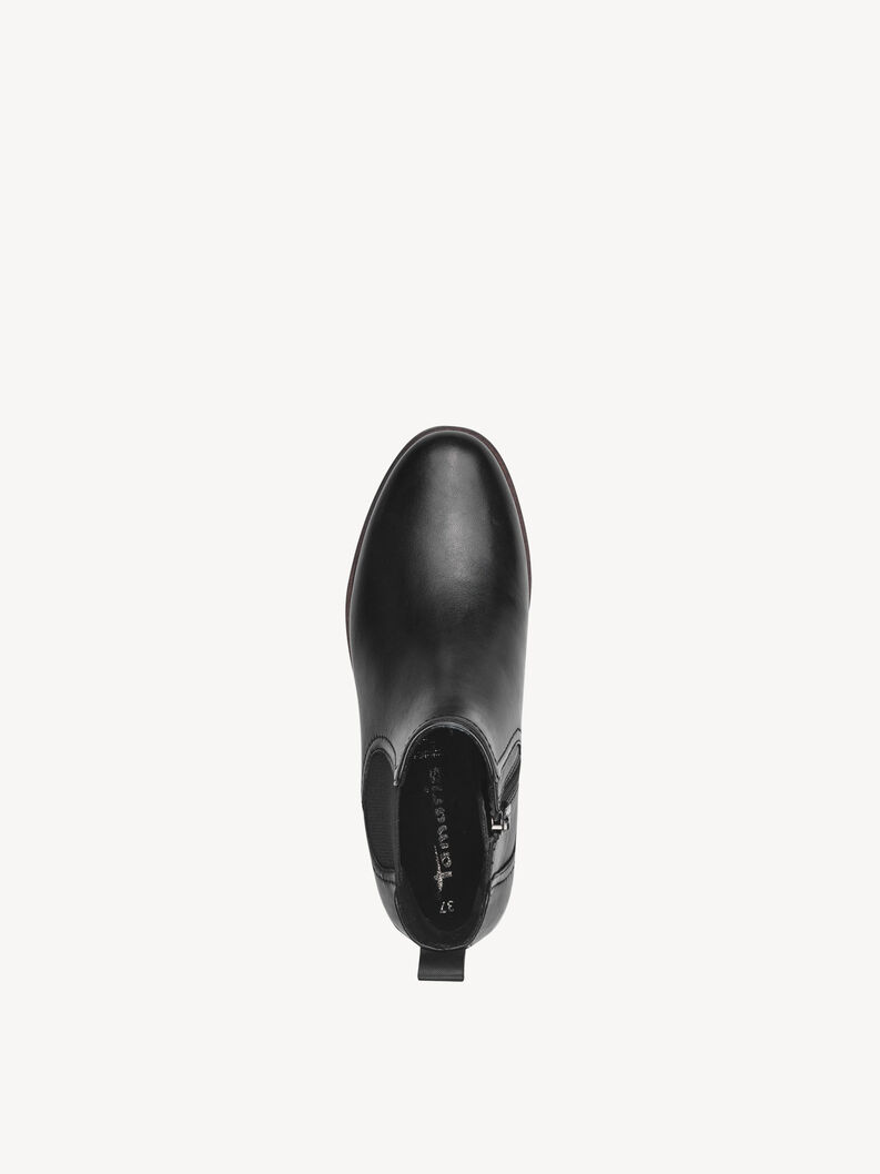 Bottine Chelsea en cuir - noir, BLACK LEATHER, hi-res